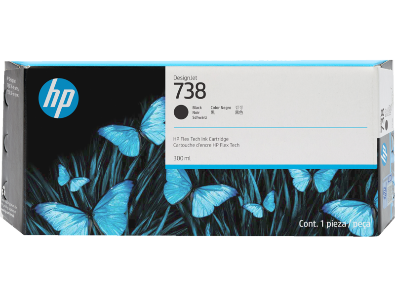 498Q0A HP 738M 300ml Black Ink Cartridge XT950