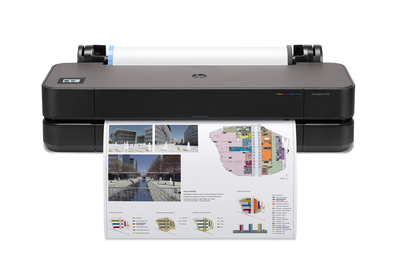 HP DesignJet T250 Large Format Compact Wireless Plotter Printer - 24", with Mobile Printing (5HB06A)