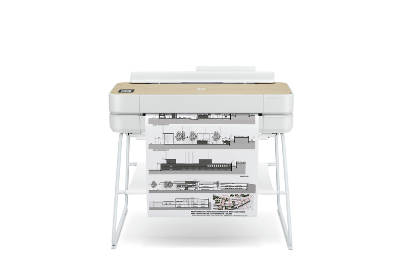 HP DesignJet Studio Wood Large Format Wireless Plotter Printer - 24", with High-Tech Wood Design