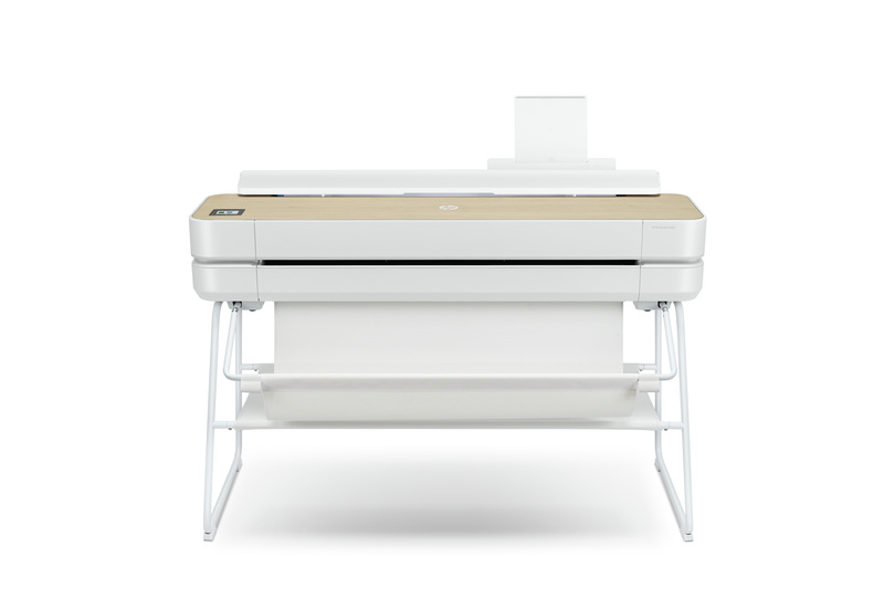 HP DesignJet Studio Wood Top Large Format Wireless Plotter Printer - 36", with High-Tech Wood Design