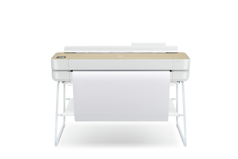 HP DesignJet Studio Wood Top Large Format Wireless Plotter Printer - 36&quot;, with High-Tech Wood Design