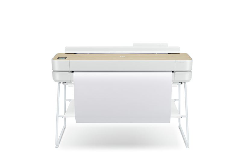 HP DesignJet Studio Wood Top Large Format Wireless Plotter Printer - 36", with High-Tech Wood Design