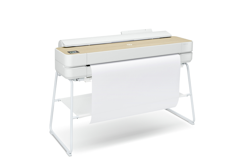 HP DesignJet Studio Wood Top Large Format Wireless Plotter Printer - 36", with High-Tech Wood Design