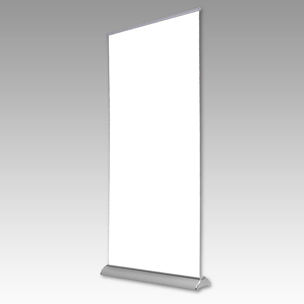 Silver 36" x 80" Elite Heavy Base Telescopic Clamp Top Banner Stand