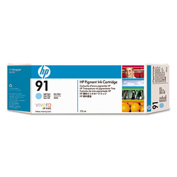 HP 91 Light Cyan 775ml Pigment Inkjet Cartridge