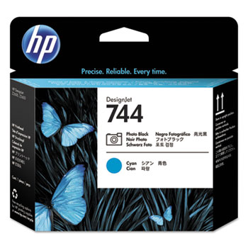 HP 744 Photo Black and Cyan DesignJet Printhead