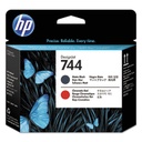 HP 744 Matte Black and Chromatic Red DesignJet Printhead