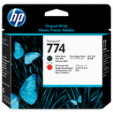 HP 774 Matte Black / Chromatic Red Printhead