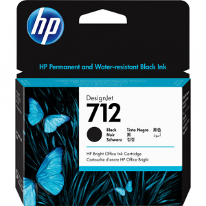 HP 712 80ML Black DesignJet Ink Cartridge