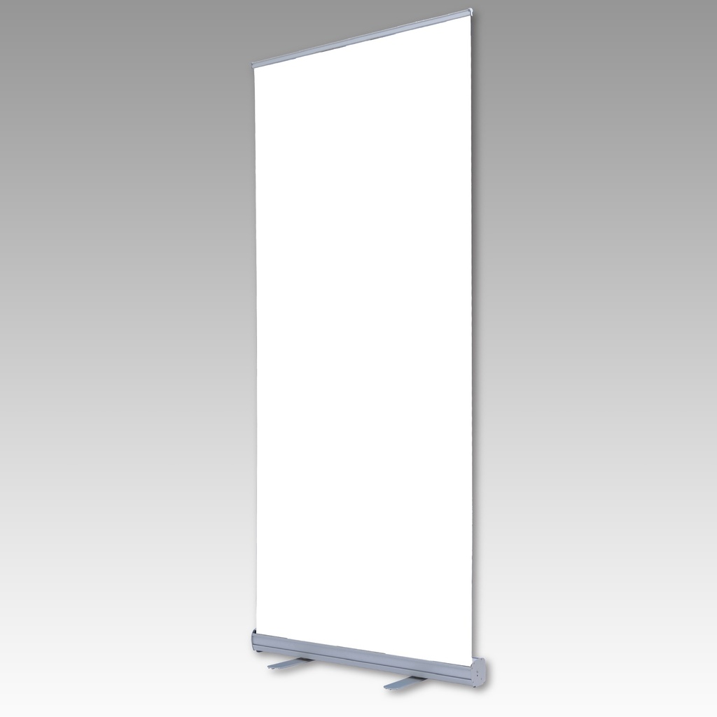 Silver 36" x 80" Basic Non-Telescopic Clamp Top Banner Stand