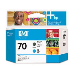 [C9404A] HP 70 Matte Black/Cyan Printhead