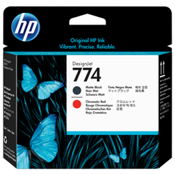 [P2V97A] HP 774 Matte Black / Chromatic Red Printhead